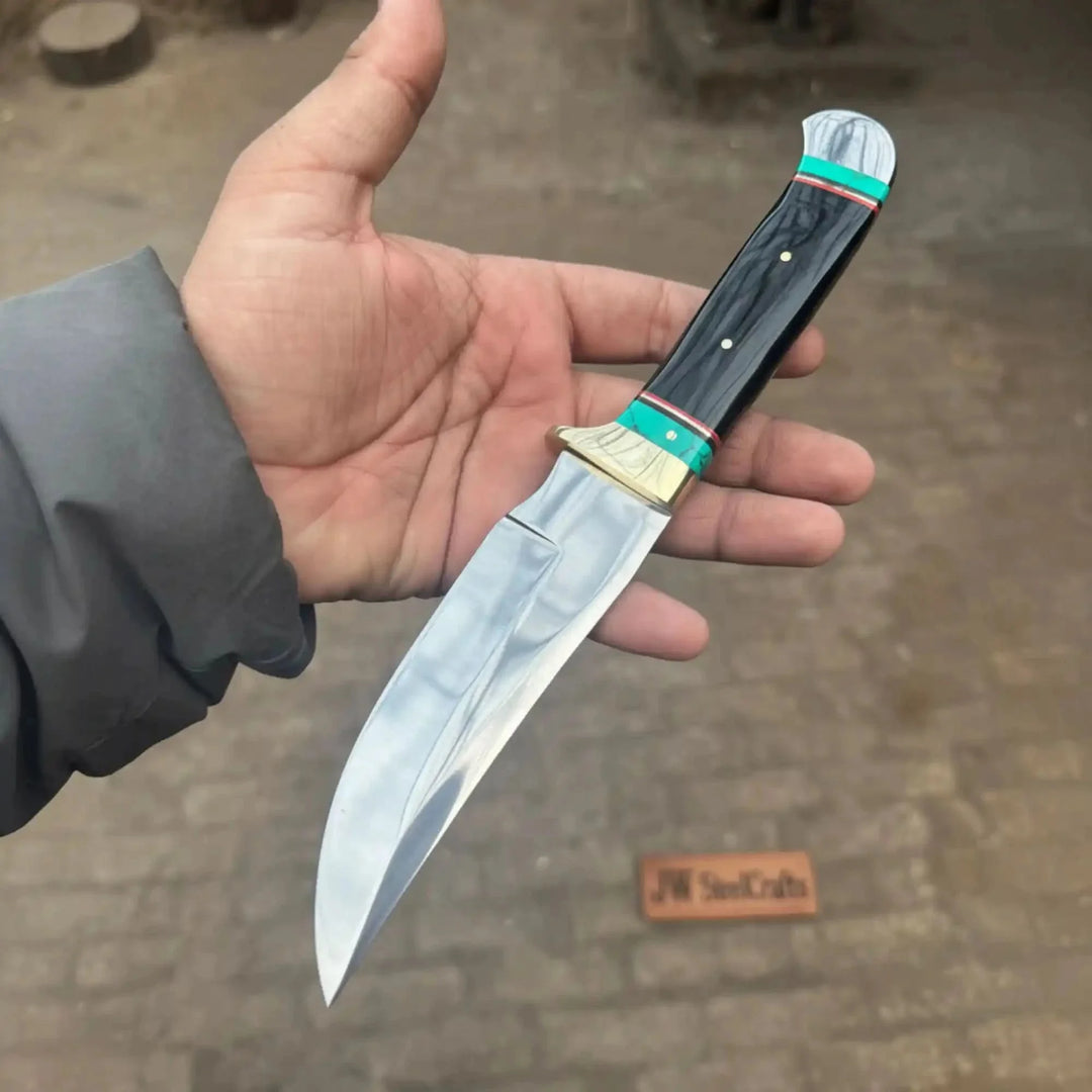 Nightlight Hunter Satin Fixed Blade Frontier Bowie Knife