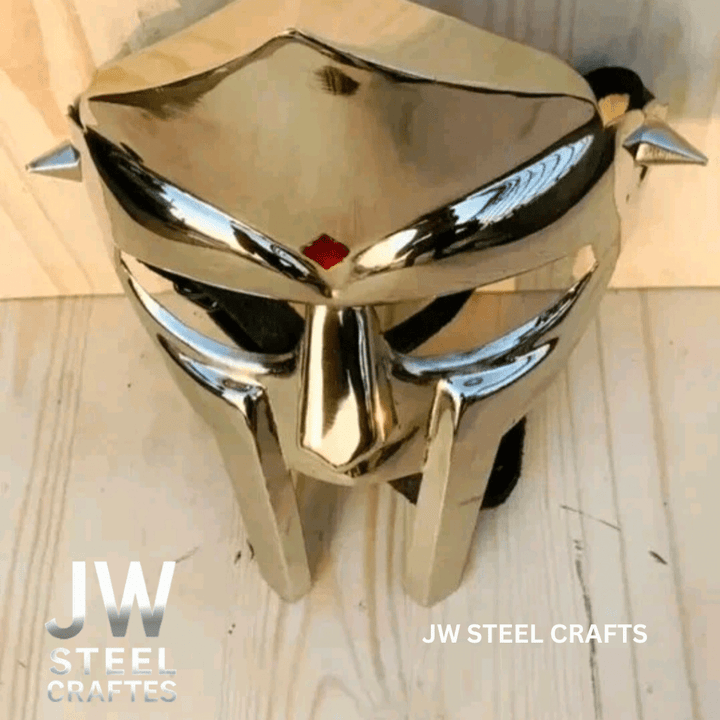 Polished Gladiator Face Mask | Handcrafted Metal Decorative Helmet Art handmade Helmet by JW SteelCrafts