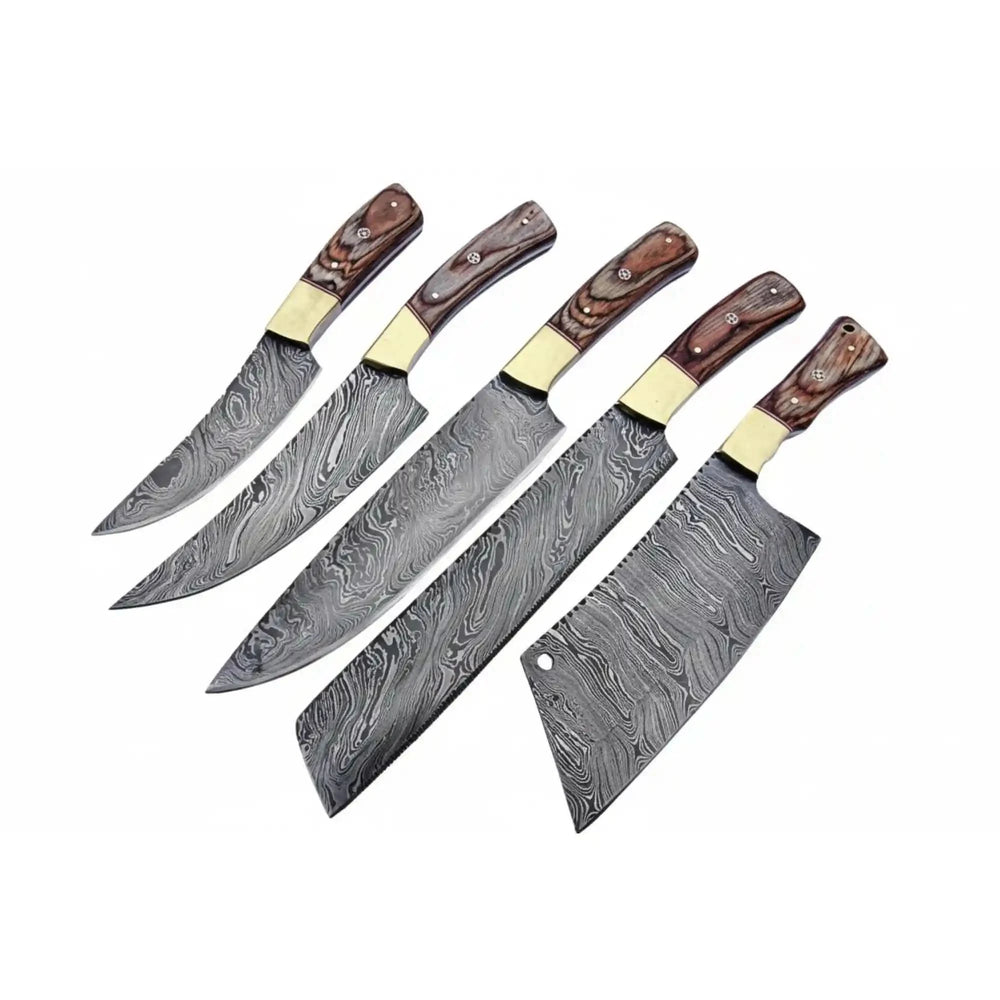 Custom forged culinary blades designed for chopping, slicing, carving, dicing, and professional kitchen preparation tasks.