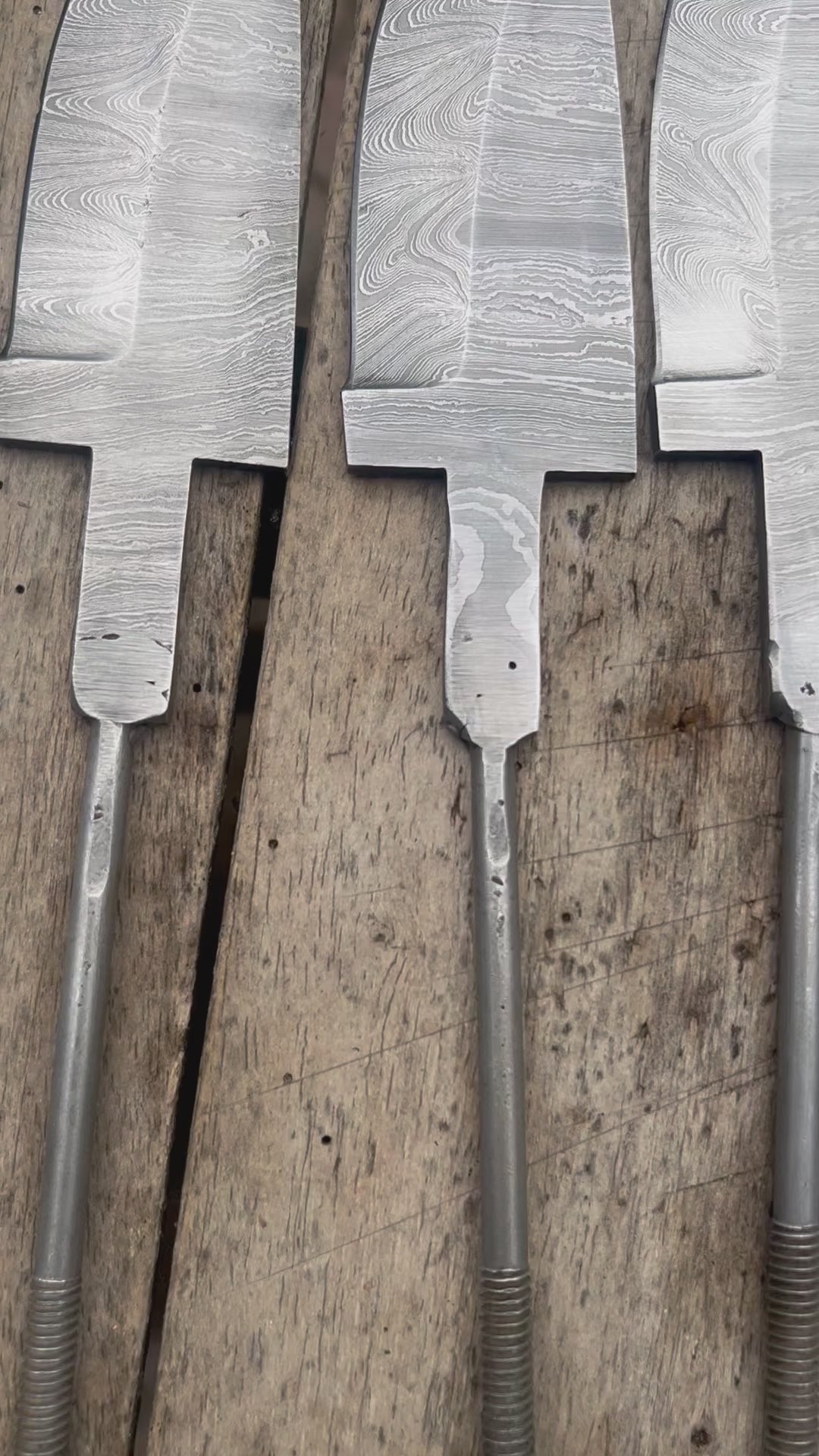 5-Piece Hand Forged Damascus Hunting Knife Blanks Set