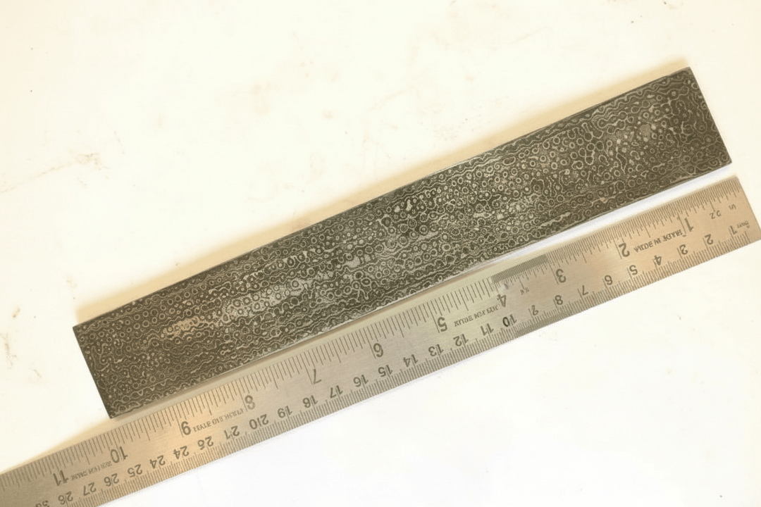 Raindrop Pattern Damascus Steel Billet Bar for Knife Making and Bladesmith Stock handmade by JW SteelCrafts