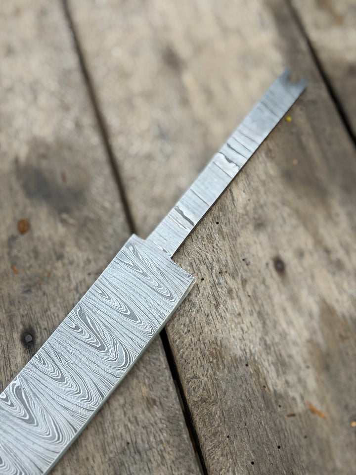 Handmade Timberwood Chef Knife Blank 11" Damascus steel