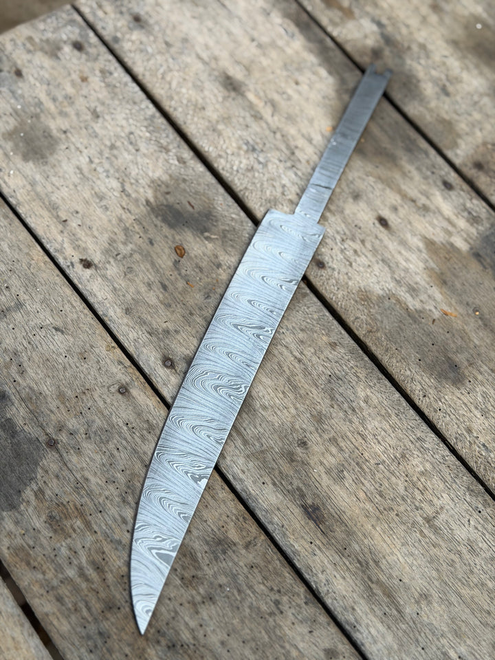 Handmade Timberwood Chef Knife Blank 11" Damascus steel