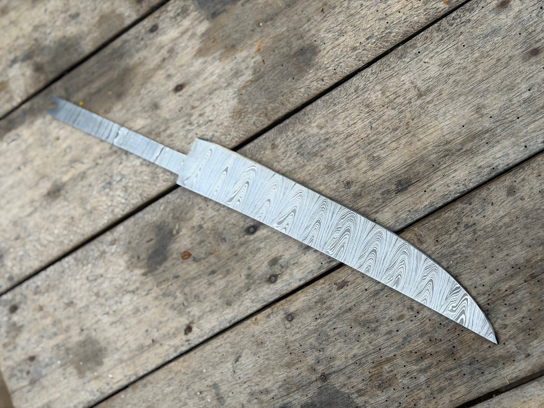 Handmade Timberwood Chef Knife Blank 11" Damascus steel