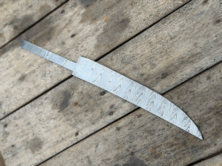 Handmade Timberwood Chef Knife Blank 11" Damascus steel