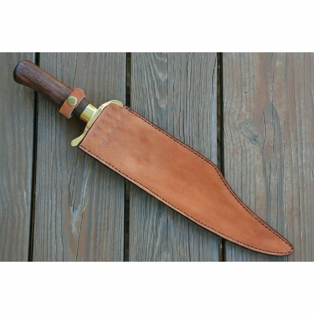 Sheffield Bowie Knife Clip Point Brass Guard Mirror Polish or Damascus Blade handmade Clip Point Bowie Knives by JW SteelCrafts