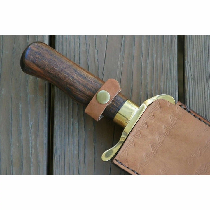 Sheffield Bowie Knife Clip Point Brass Guard Mirror Polish or Damascus Blade handmade Clip Point Bowie Knives by JW SteelCrafts