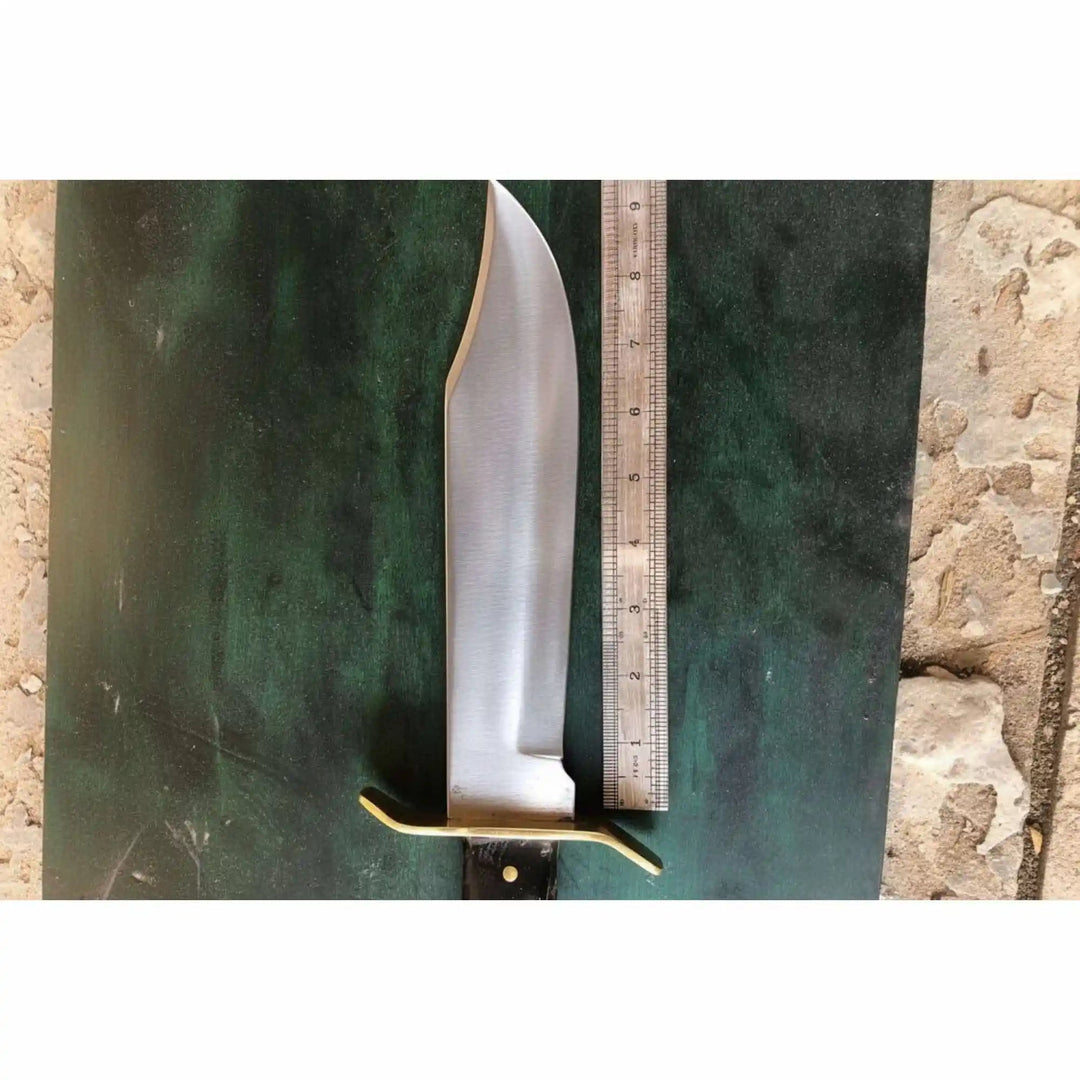 Sheffield Clip Point Bowie Knife Handmade Brass Guard Mirror Polish Blade JW SteelCrafts handmade Clip Point Bowie Knives by JW SteelCrafts