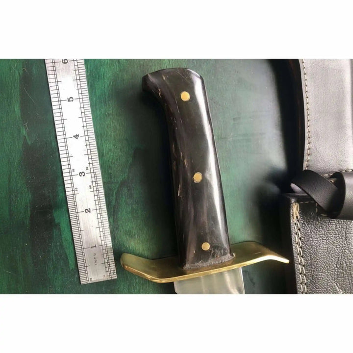 Sheffield Clip Point Bowie Knife Handmade Brass Guard Mirror Polish Blade JW SteelCrafts handmade Clip Point Bowie Knives by JW SteelCrafts