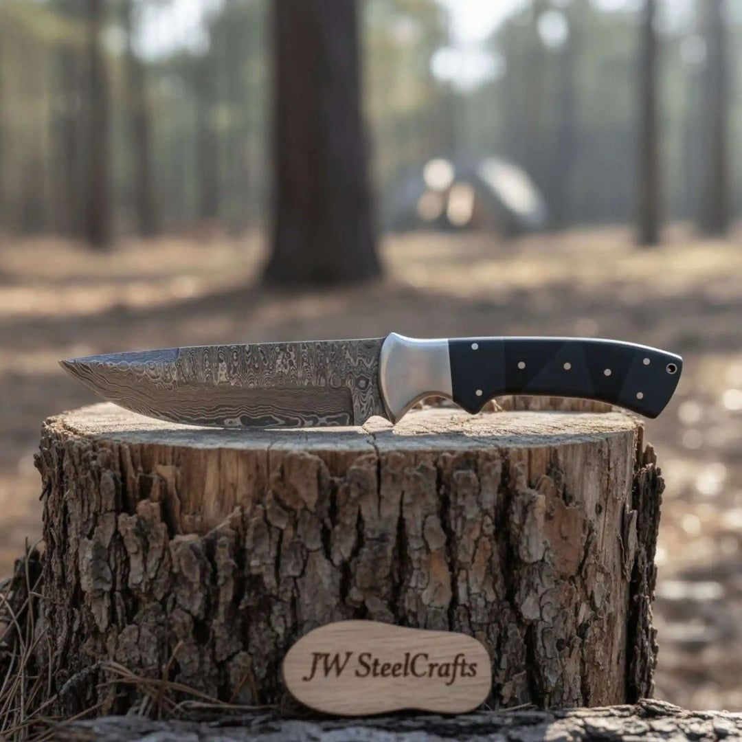 Sheffield Pattern Bowie Knife Damascus Clip Point Handmade JW SteelCrafts handmade Damascus Bowie Knives by JW SteelCrafts