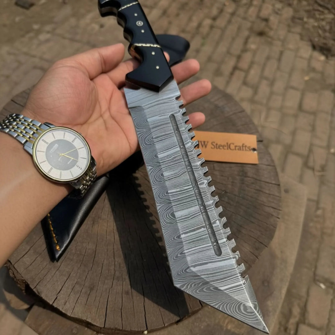 Voyager Vanguard Handmade Damascus Steel Hunting Tracker Knife