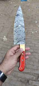 Handmade stainless steel chef knife by JW SteelCrafts.