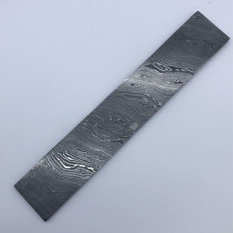 10" Quality Handmade damascus Steel Blank billet with 4.8mm thickness DE - 0053 handmade by JW SteelCrafts