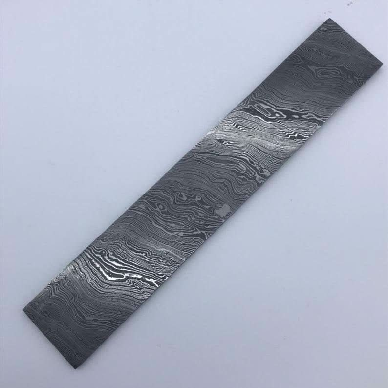 10" Quality Handmade damascus Steel Blank billet with 4.8mm thickness DE - 0053 handmade by JW SteelCrafts