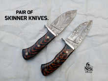 Load image into Gallery viewer, Pair of Custom made Skinner Knives