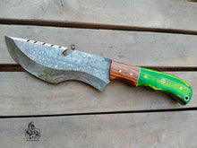 Load image into Gallery viewer, CUSTOM MADE TRACKER KNIFE WITH WOOD HANDLE