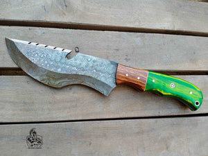 CUSTOM MADE TRACKER KNIFE WITH WOOD HANDLE