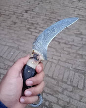 Load image into Gallery viewer, Handmade Custom Damascus Karambit Knife.