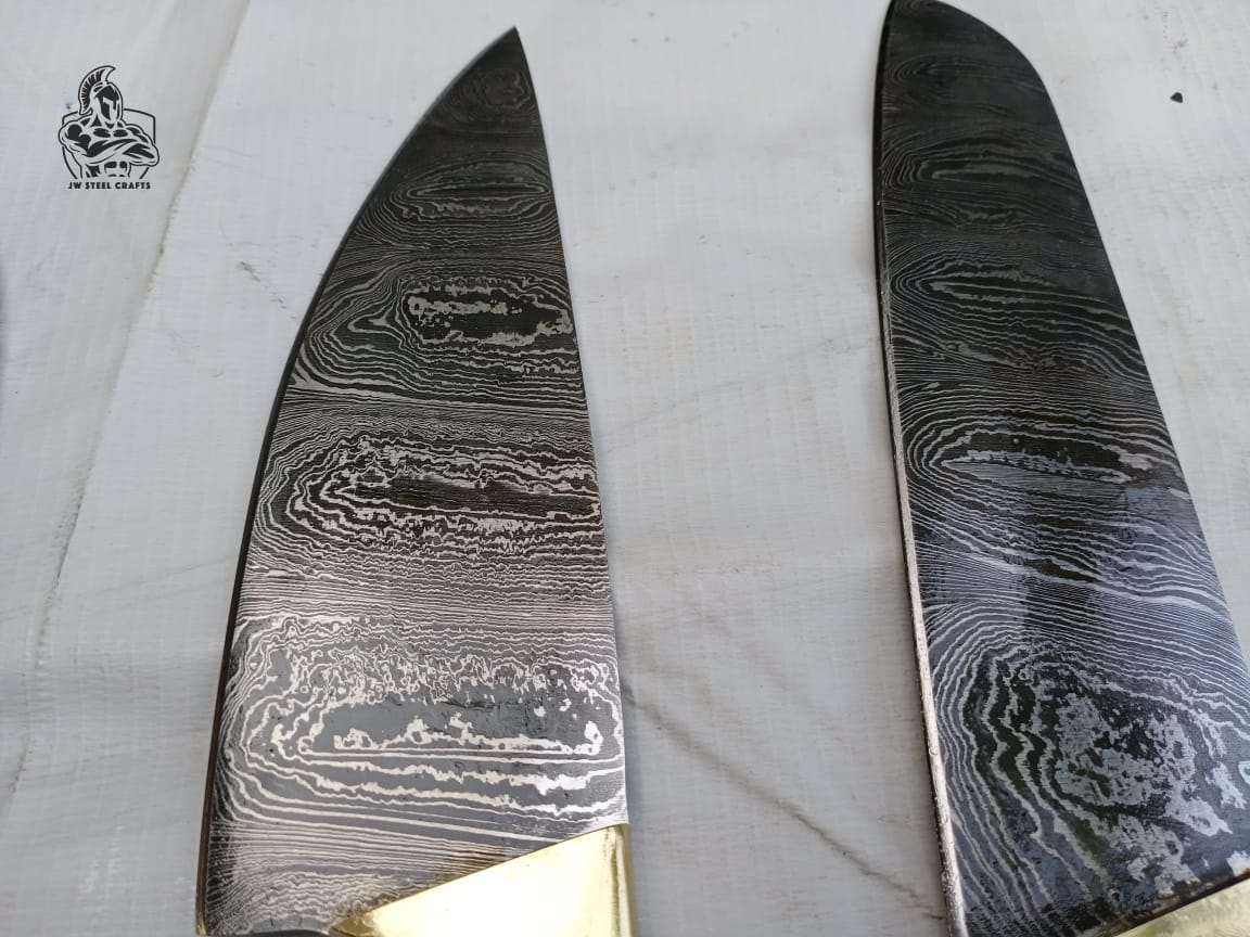 Custom made Chef Knives Set with Wood handle