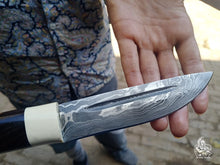 Load image into Gallery viewer, Pattern Welded knife with wood handle