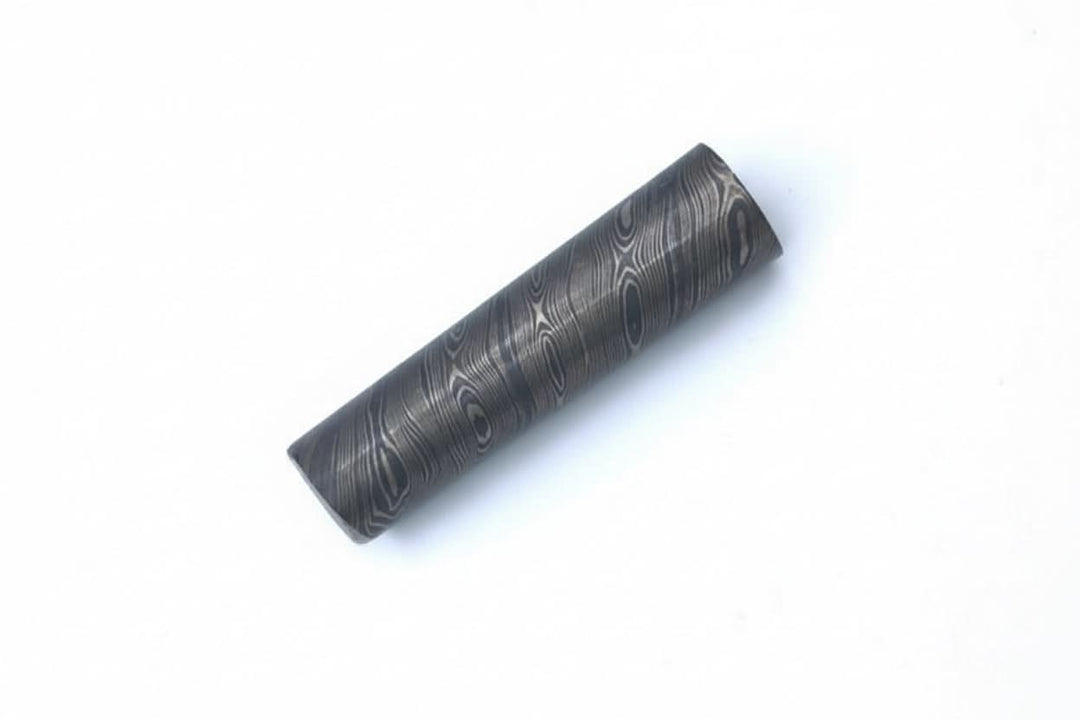 4" Long Damascus Steel Round Bar Rod 1 - 1/8 Diameter DE - 0077 handmade Knife by JW SteelCrafts