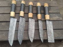 Load image into Gallery viewer, Handmade Damascus Steel Kitchen knives