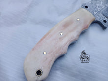 Load image into Gallery viewer, Fixed Blade Custom Made Tracker Knife with Bone Handle