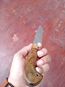 Custom Hand Forged Fillet Knife With Wood Handle.