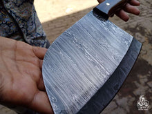 Load image into Gallery viewer, Custom made Chef Cleaver with Ebony Wood Handle.