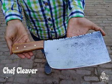 Load image into Gallery viewer, Custom Made Chef Cleaver with Wood handle