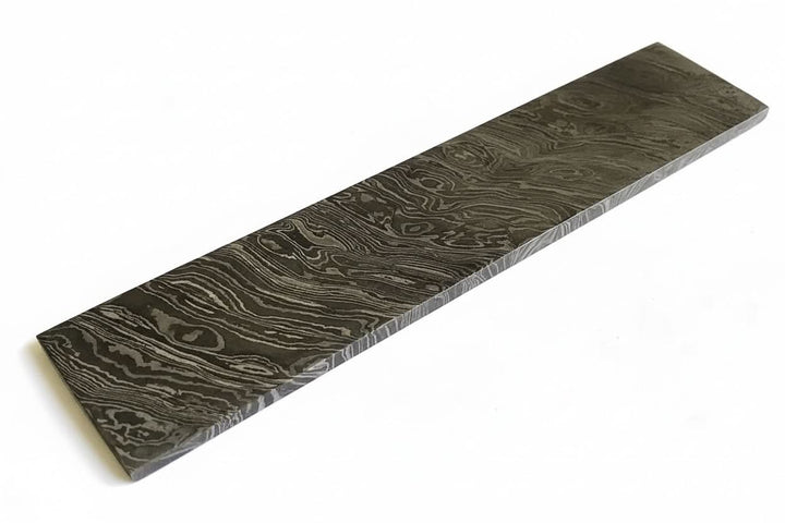 8 Inch Damascus Steel Blank Billet/Bar Firestorm Pattern For Knife Making.DE - 0053 handmade by JW SteelCrafts