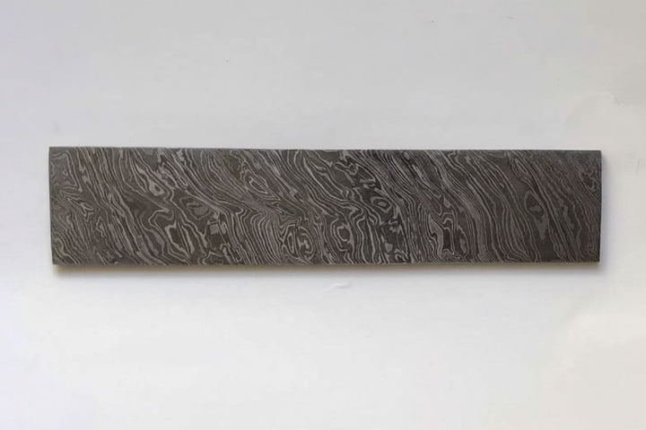 8 Inch Damascus Steel Blank Billet/Bar Firestorm Pattern For Knife Making.DE - 0053 handmade by JW SteelCrafts