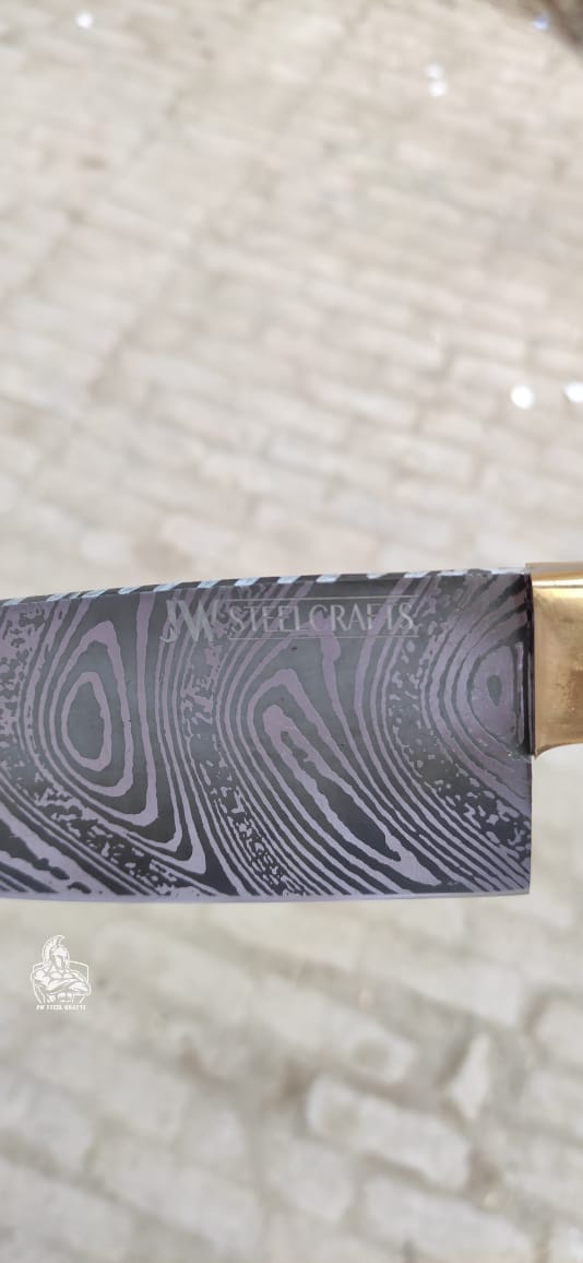 Handmade stainless steel chef knife by JW SteelCrafts.