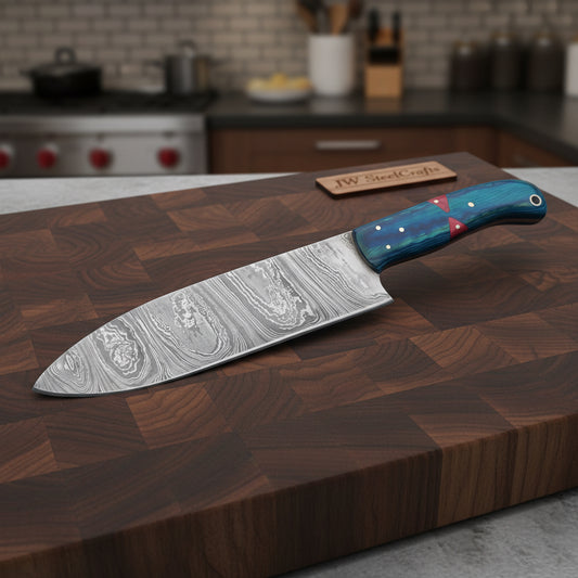 Handmade Pattern welded Chef knife