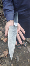 Load image into Gallery viewer, Chef knives set of two with Black Micarta Handle