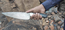Load image into Gallery viewer, Chef knives set of two with Black Micarta Handle