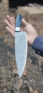 Chef knives set of two with Black Micarta Handle