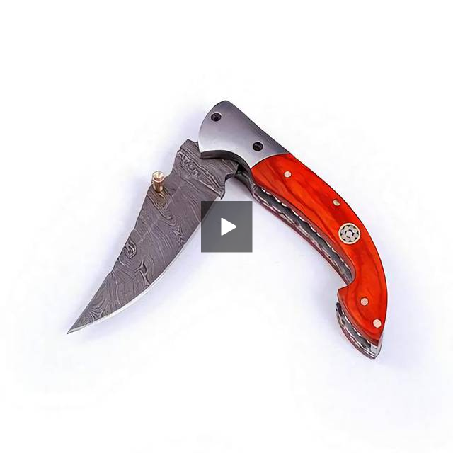 Handmade Folding Knife Damascus Steel DK-0501 Default Title