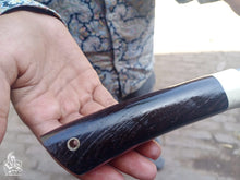 Load image into Gallery viewer, Pattern Welded knife with wood handle