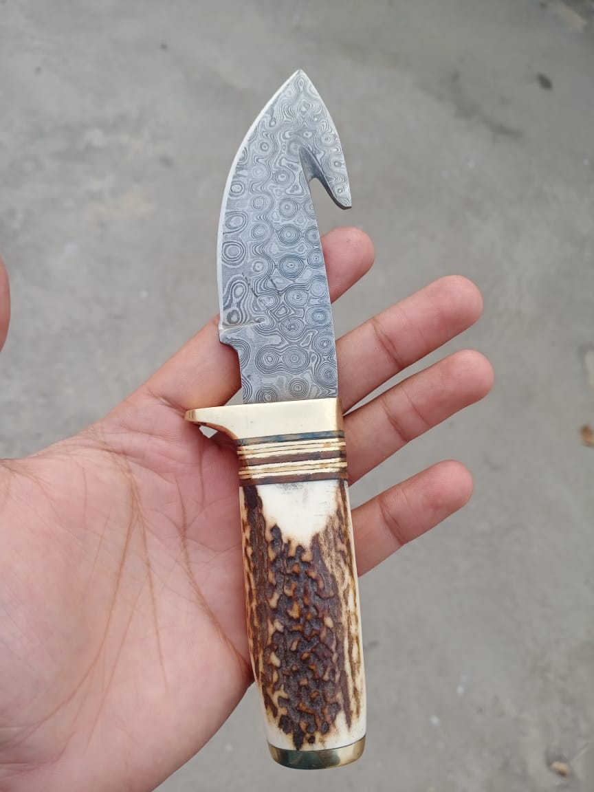 Customized Handmade Gut Hook Skinner knives Pair By JW SteelCrafts