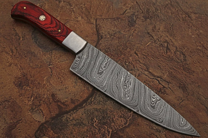 Best chef knife Custom Handmade Damascus, Single Chef/Kitchen Knife DK - 0139 handmade Chef Knives by JW SteelCrafts