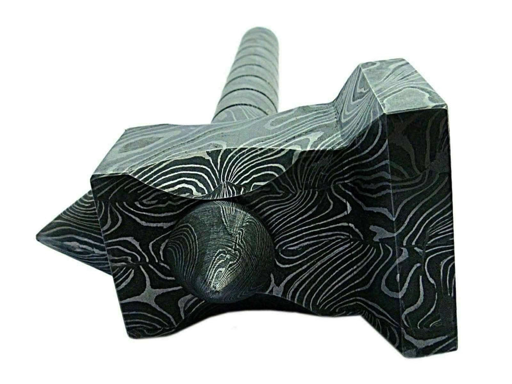 BLACKSMITH Custom Handmade - 12.Inches Beautiful Full Damascus Hammer MB - 0024 handmade by JW SteelCrafts