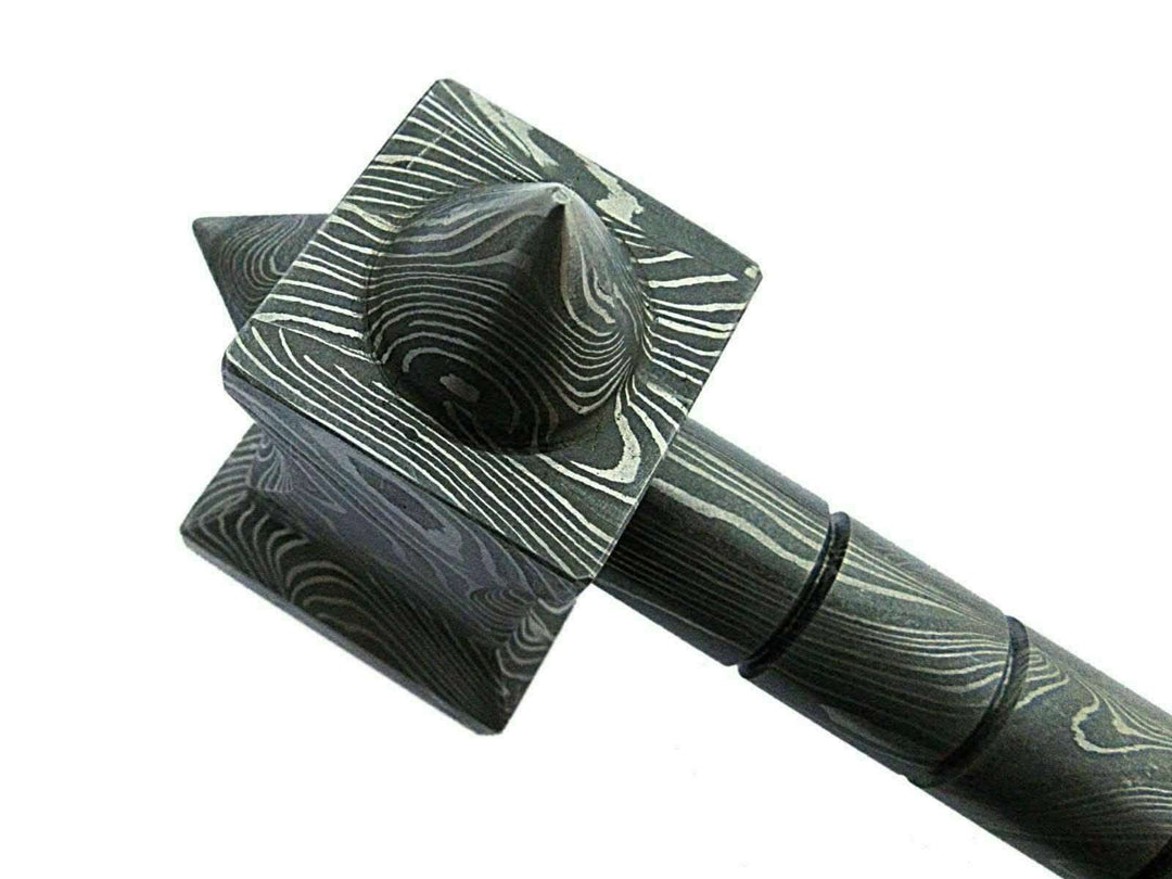 BLACKSMITH Custom Handmade - 12.Inches Beautiful Full Damascus Hammer MB - 0024 handmade by JW SteelCrafts