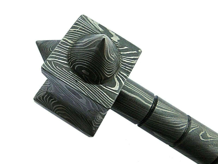 BLACKSMITH Custom Handmade - 12.Inches Beautiful Full Damascus Hammer MB - 0024 handmade by JW SteelCrafts