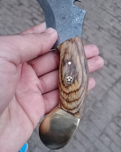 Damascus karambit knife..