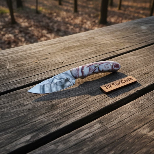 Hand forged Skinner with VG10 handle. handmade Skinner Knife by JW SteelCrafts