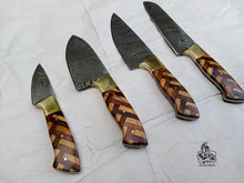 Load image into Gallery viewer, Custom made Chef Knives Set with Wood handle