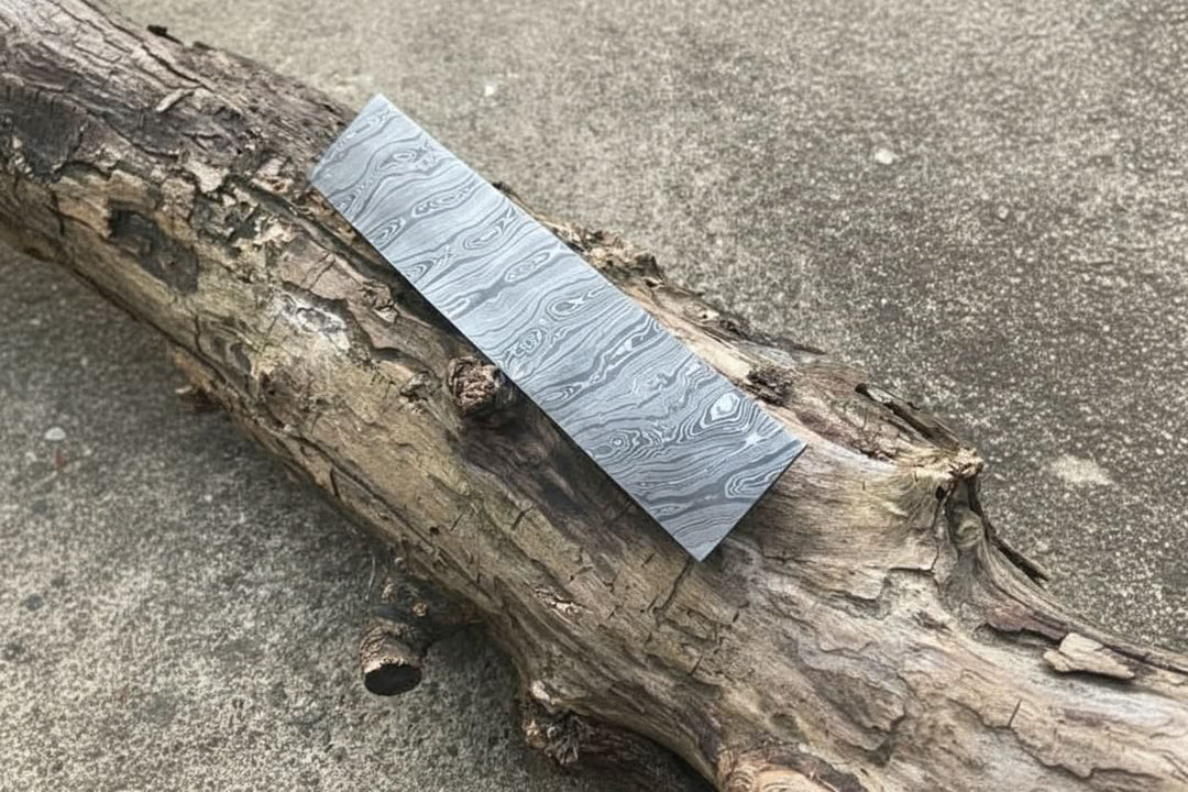 Custom Handmade Damascus Steel 10” Blank Billet - Blade For Knife Making DE - 46 handmade by JW SteelCrafts