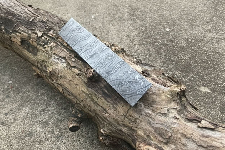 Custom Handmade Damascus Steel 10” Blank Billet - Blade For Knife Making DE - 46 handmade by JW SteelCrafts