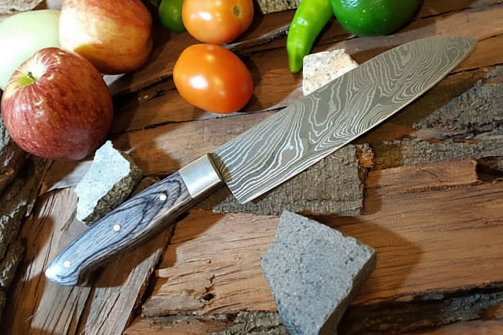 Custom Handmade Damascus Steel Chef knife/Kitchen Knife/Perfect Gift DK - 060 handmade Chef Knives by JW SteelCrafts